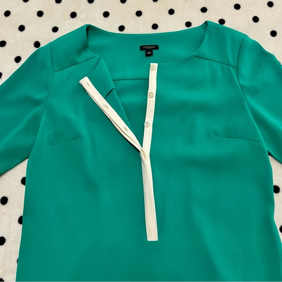 Ann Taylor 3/4 Sleeve Color Block Shift Dress Size 8 - Picture 4 of 10
